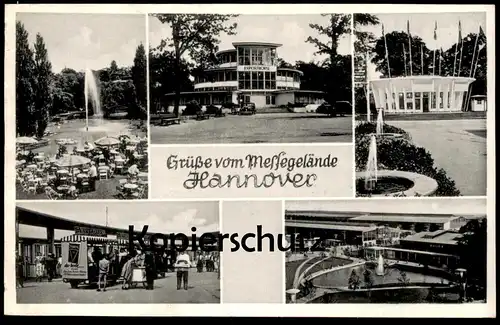 ÄLTERE POSTKARTE HANNOVER GRÜSSE VOM MESSEGELÄNDE VARTA AFA BAHN EXPORTBÖRSE Messe trade fair Ansichtskarte postcard cpa