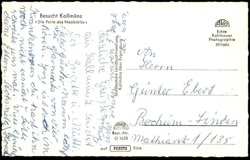 ÄLTERE POSTKARTE KALLMÜNZ PERLE DES NAABTALES Naabtal Oberpfalz Pfalz Bayern postcard Ansichtskarte AK cpa