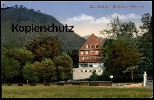 ALTE POSTKARTE BAD HARZBURG BURGBERG UND ETTERSHAUS cpa postcard AK Ansichtskarte