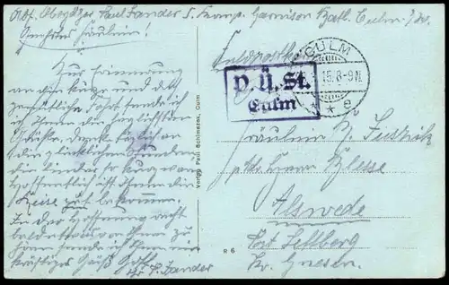 ALTE POSTKARTE CULM PARTIE AUS DEN ANLAGEN CHELMNO KULM WEICHSEL POMMERN Polska poland Polen Ansichtskarte cpa postcard