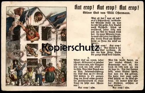 ALTE POSTKARTE KUT EROP KUT EROP BEI PALM'S DO ES DE PIEF VERSTOPP KÖLNER LIED KÖLN WILLI OSTERMANN Ansichtskarte AK cpa