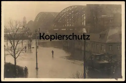ALTE POSTKARTE HOCHWASSER CÖLN KÖLN AM RHEIN LOKOMOTIVE Zug train flood inondation inundation Ansichtskarte cpa postcard