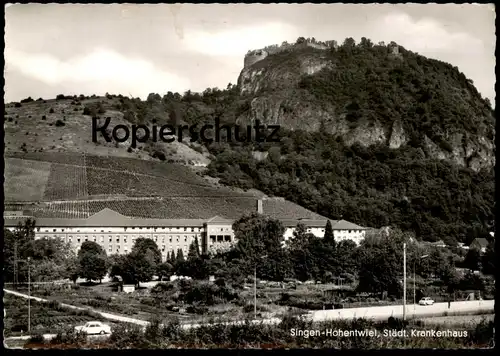 ÄLTERE POSTKARTE SINGEN HOHENTWIEL STÄDTISCHES KRANKENHAUS Hospital cpa postcard Ansichtskarte AK