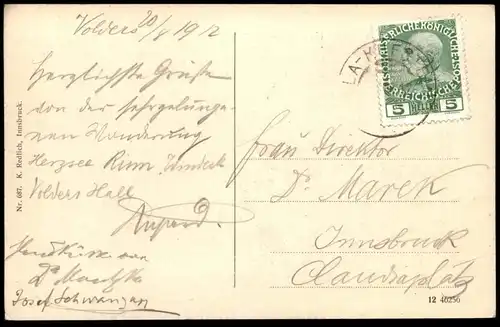 ALTE POSTKARTE WILDBAD 1112 m VOLDERTAL VOLDERS TUFELS BEI HALL IN TIROL Österreich Ansichtskarte AK cpa postcard