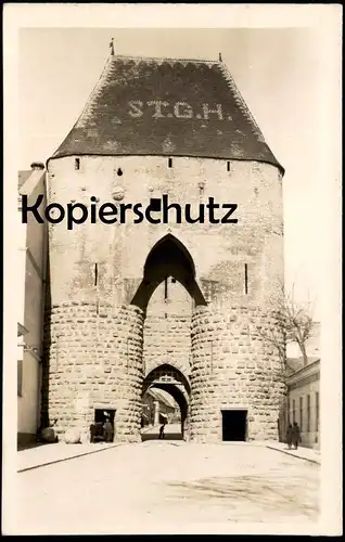 ALTE POSTKARTE HAINBURG AN DER DONAU WIENERTOR Wiener Tor Dachziegel ST. G. H. Österreich Austria Autriche Ansichtskarte
