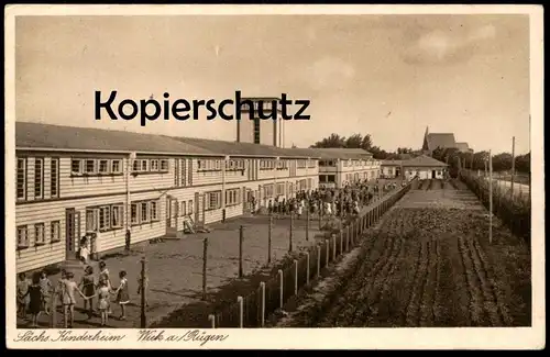 ALTE POSTKARTE WIEK RÜGEN SÄCHSISCHES KINDERHEIM ISOLIERHÖFE ARCHITEKT WALDO WENZEL Architektur children's home cpa AK