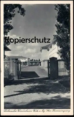 ALTE POSTKARTE WIEK RÜGEN 1940 SÄCHSISCHES KINDERHEIM AM HEIMEINGANG children's home Ansichtskarte postcard cpa AK