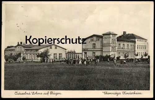 ALTE POSTKARTE LOHME INSEL RÜGEN CHEMNITZER KINDERHEIM Ringel Reihe children's home foyer d'enfants Ansichtskarte