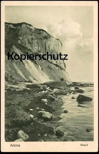 ALTE POSTKARTE ARKONA AUF RÜGEN STRAND plage beach Kreidefelsen Rügen-Verlag Ansichtskarte postcard cpa AK