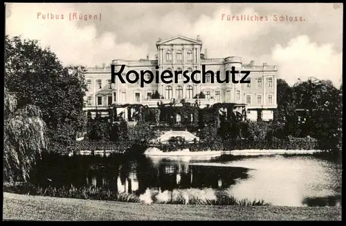 ALTE POSTKARTE PUTBUS AUF RÜGEN FÜRSTLICHES SCHLOSS chateau castle cpa AK postcard Ansichtskarte
