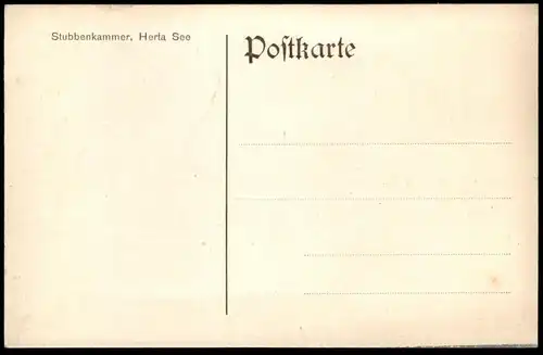 ALTE POSTKARTE STUBBENKAMMER HERTA SEE BOOT Hertha See Herthasee Hertasee Lohme AK postcard Ansichtskarte