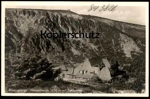 ALTE POSTKARTE RIESENGEBIRGE HAMPELBAUDE MIT TEICHRÄNDER Karpacz cpa AK Ansichtskarte postcard Schlesien