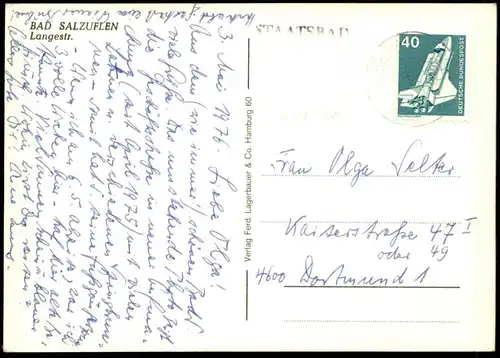 ÄLTERE POSTKARTE BAD SALZUFLEN LANGESTRASSE RHEINGOLD REESE TCHIBO PELZE Lange Strasse Langestr. postcard Ansichtskarte