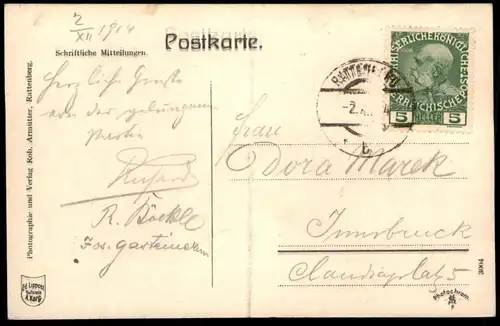 ALTE POSTKARTE RATTENBERG 1914 TIROL Österreich Austria Autriche Ansichtskarte AK postcard cpa