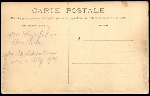 ALTE POSTKARTE ROUBAIX LA GARE LA MOBILISATION DU 2 AOUT 1914 Bahnhof station 02.08.14 Ansichtskarte postcard AK cpa
