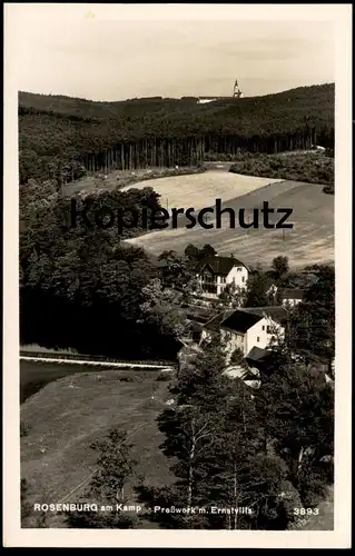 ALTE POSTKARTE ROSENBURG AM KAMP PRESSWERK MIT ERNSTVILLA Villa Ansichtskarte AK postcard cpa Österreich