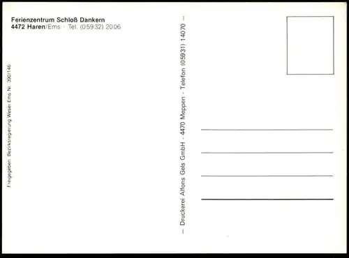 ÄLTERE POSTKARTE FERIENZENTRUM HAREN EMS SCHLOSS DANKERN Surfen surfing Surfboard Tretmobil Vierrad Tandem Emsland AK