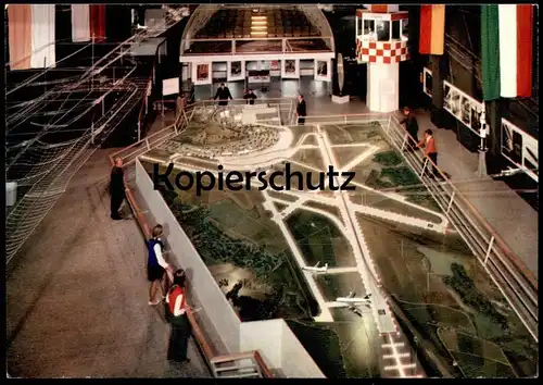 ÄLTERE POSTKARTE MINDEN DÜTZEN POTTS PARK AERODROM TEILANSICHT JUMBO-JET KINORAUM Kino cinema Ansichtskarte cpa postcard