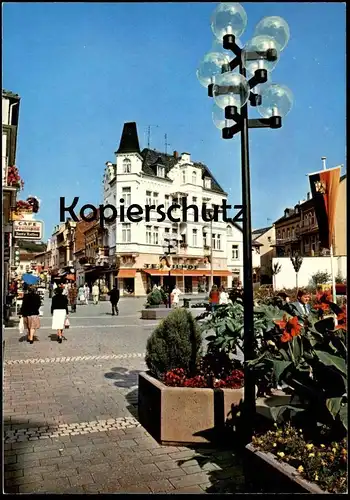 ÄLTERE POSTKARTE BAD NEUENAHR FUSSGÄNGERZONE POSTSTRASSE CAFE VEELMANN Textilhof Briefkasten Ansichtskarte cpa postcard