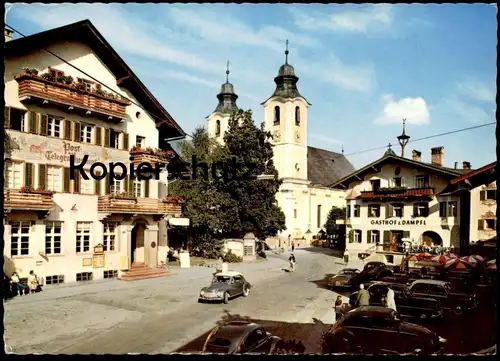 ÄLTERE POSTKARTE ST. JOHANN MIT AUTOS KARMANN GHIA OPEL VW KÄFER FIAT Ansichtskarte postcard cpa AK