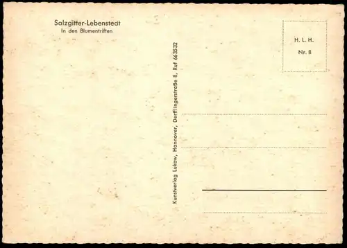 ÄLTERE POSTKARTE SALZGITTER-LEBENSTEDT IN DEN BLUMENTRIFTEN RADIO ELEKTRO Blumen flowers Ansichtskarte AK cpa postcard