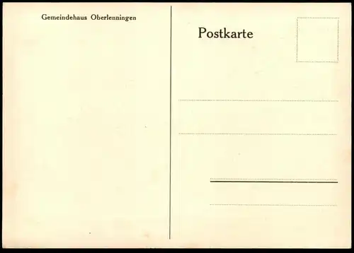 ALTE KÜNSTLER POSTKARTE OBERLENNINGEN GEMEINDEHAUS KÜNSTLERKARTE LENNINGEN Ansichtskarte postcard AK cpa