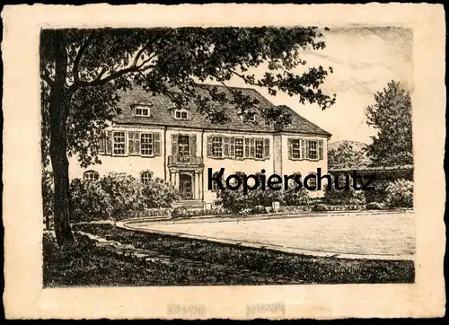 ALTE KÜNSTLER POSTKARTE OBERLENNINGEN VERWALTUNGSGEBÄUDE DER PAPIERFABRIK SCHEUFELEN LENNINGEN Ansichtskarte postcard AK