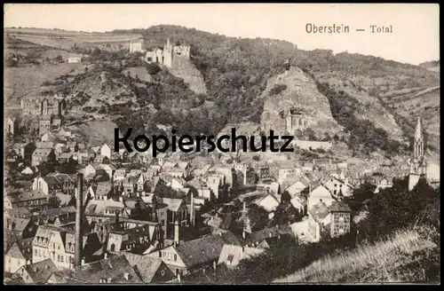 ALTE POSTKARTE OBERSTEIN A. D. NAHE TOTAL TOTALANSICHT Gesamtansicht Ansichtskarte cpa AK postcard