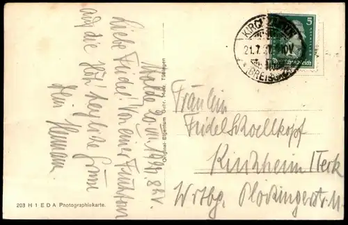 ALTE POSTKARTE GASTHOF UND PENSION ZUR HALDE SCHAUINSLAND 1147m postcard cpa AK Ansichtskarte