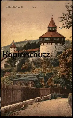 ALTE POSTKARTE ESSLINGEN AM NECKAR BURG castle chateau Baden-Württemberg Ansichtskarte postcard cpa AK