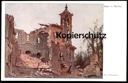 ALTE POSTKARTE DOM DER STADT GORLICE Görlitz Polska Polen Poland SIGN. K.L. Prinz Deutsches Rotes Kreuz postcard cpa