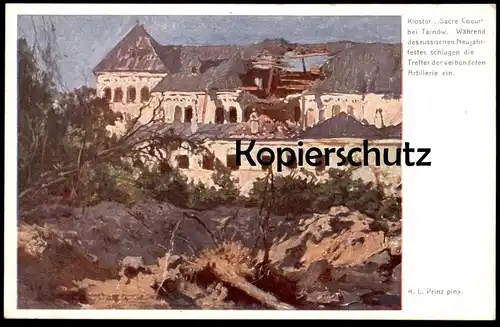 ALTE POSTKARTE KLOSTER SACRE COER TARNÓW Tarnau Polska Polen Poland SIGN. K.L. Prinz Deutsches Rotes Kreuz postcard cpa