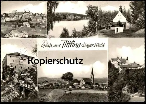 ÄLTERE POSTKARTE GRUSS AUS TITTLING BAYERISCHER WALD Bayern postcard Ansichtskarte AK cpa