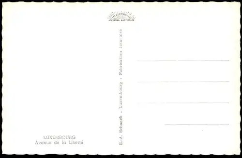 ÄLTERE POSTKARTE LUXEMBOURG AVENUE DE LA LIBERTÉ LUXEMBURG Flaggen flags drapeau cpa postcard AK Ansichtskarte