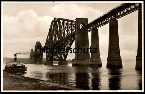 ALTE POSTKARTE DAMPFER EDINBURGH FIFTH OF FORTH BRIDGE Brücke pont steam ship Schiff postcard Ansichtskarte cpa AK