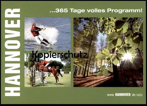 ÄLTERE POSTKARTE HANNOVER WASSERSKI PFERDESPORT SPRINGREITEN water ski nautique waterski Ansichtskarte AK postcard cpa