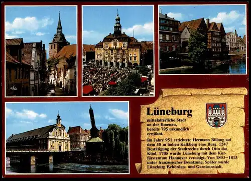 ÄLTERE POSTKARTE LÜNEBURG AN DER ILMENAU CHRONIK Chronikkarte chronique chronicle storycard Ansichtskarte cpa postcard