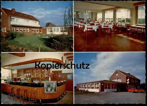 ÄLTERE POSTKARTE SCHÜTTORF NIEDERSACHSEN GASTSTÄTTE NICKISCH SAAL THEKE TRESEN postcard cpa AK Ansichtskarte