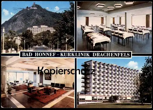 ÄLTERE POSTKARTE BAD HONNEF KURKLINIK DRACHENFELS Klinik Krankenhaus Ansichtskarte AK cpa postcard