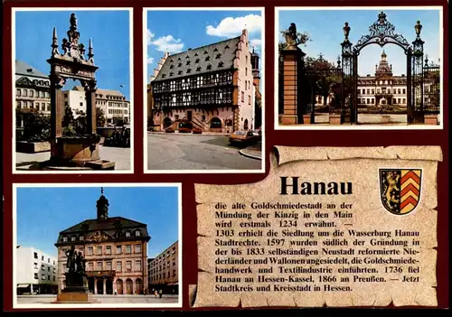 ÄLTERE POSTKARTE HANAU CHRONIK Chronikkarte chronique chronicle storycard Ansichtskarte cpa postcard