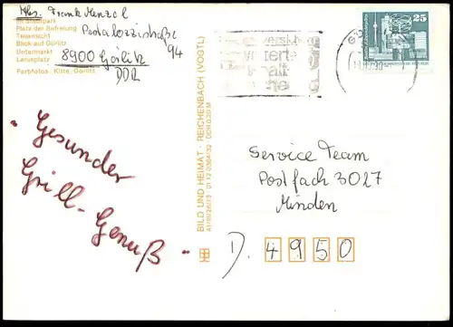 ÄLTERE POSTKARTE GÖRLITZ IM STADTPARK PLATZ DER BEFREIUNG UNTERMARKT LENINPLATZ Zgorzelec Ansichtskarte postcard cpa