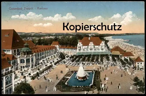 ALTE POSTKARTE OSTSEEBAD ZOPPOT KURHAUS Danzig Sopot cpa AK Ansichtskarte postcard