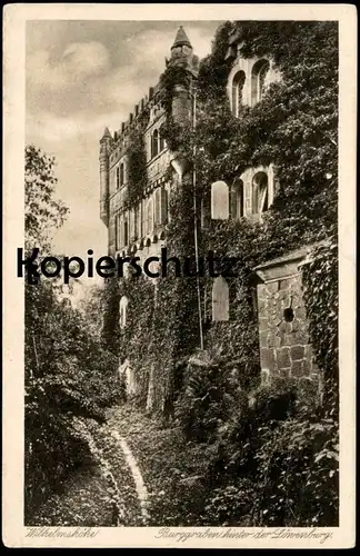 ALTE POSTKARTE KASSEL BURGGRABEN HINTER DER LÖWENBURG Cassel cpa postcard Ansichtskarte AK