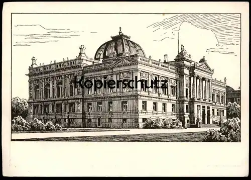 ALTE POSTKARTE BIBLIOTHEK STRASSBURG Landesbibliothek Strasbourg Universitätsbibliothek Library Bibliotheque postcard