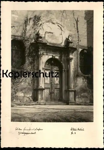 ÄLTERE POSTKARTE FRIEDRICHSHAFEN BODENSEE SCHLOSS FRIEDRICHSHAFEN KIRCHENPORTAL WILLI SPÄTH Ansichtskarte cpa postcard
