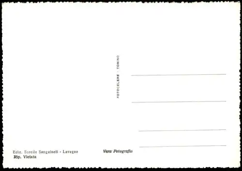 ÄLTERE POSTKARTE LAVAGNA PENSIONE NUOVA CARLARINO CORSO MAZZINI VW Käfer Volkswagen Italia Italien cpa AK Ansichtskarte
