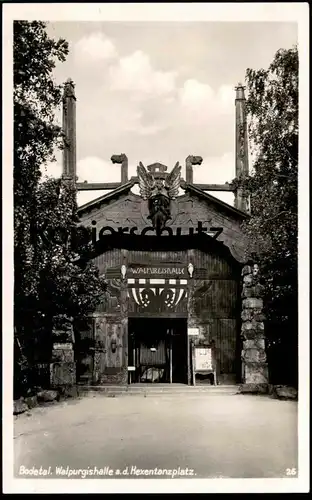 ALTE POSTKARTE BODETAL WALPURGISHALLE HEXENTANZPLATZ Walpurgis Teufel Hexe witch devil diable demon AK cpa postcard