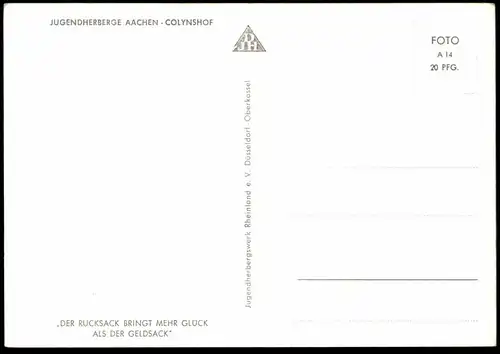 ÄLTERE POSTKARTE AACHEN JUGENDHERBERGE COLYNSHOF Kühe cows vaches youth hostel Ansichtskarte postcard cpa AK