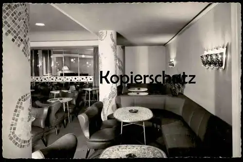 ÄLTERE POSTKARTE MÜNSTER WESTFALEN STADT-HOTEL LUDGERISTRASSE 11-17 Lounge Bar Ansichtskarte AK cpa postcard