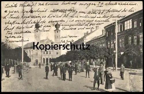 ALTE POSTKARTE SZEKESFEHERVAR KORHAZ-UTCZA SYNAGOGUE Synagoge Ungarn Hungary Hongrie jewish postcard Ansichtskarte
